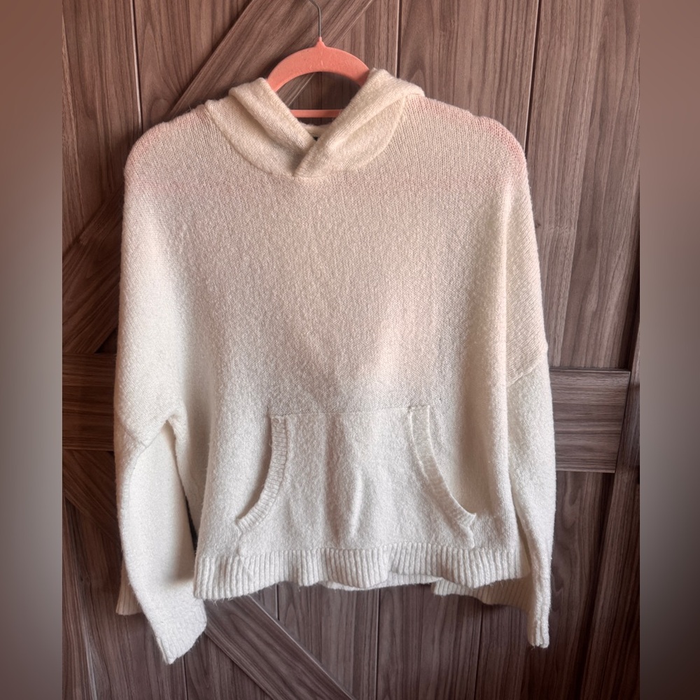 Kenneth Cole New York Soft Knit Hoodie – Size Large Ecru colored